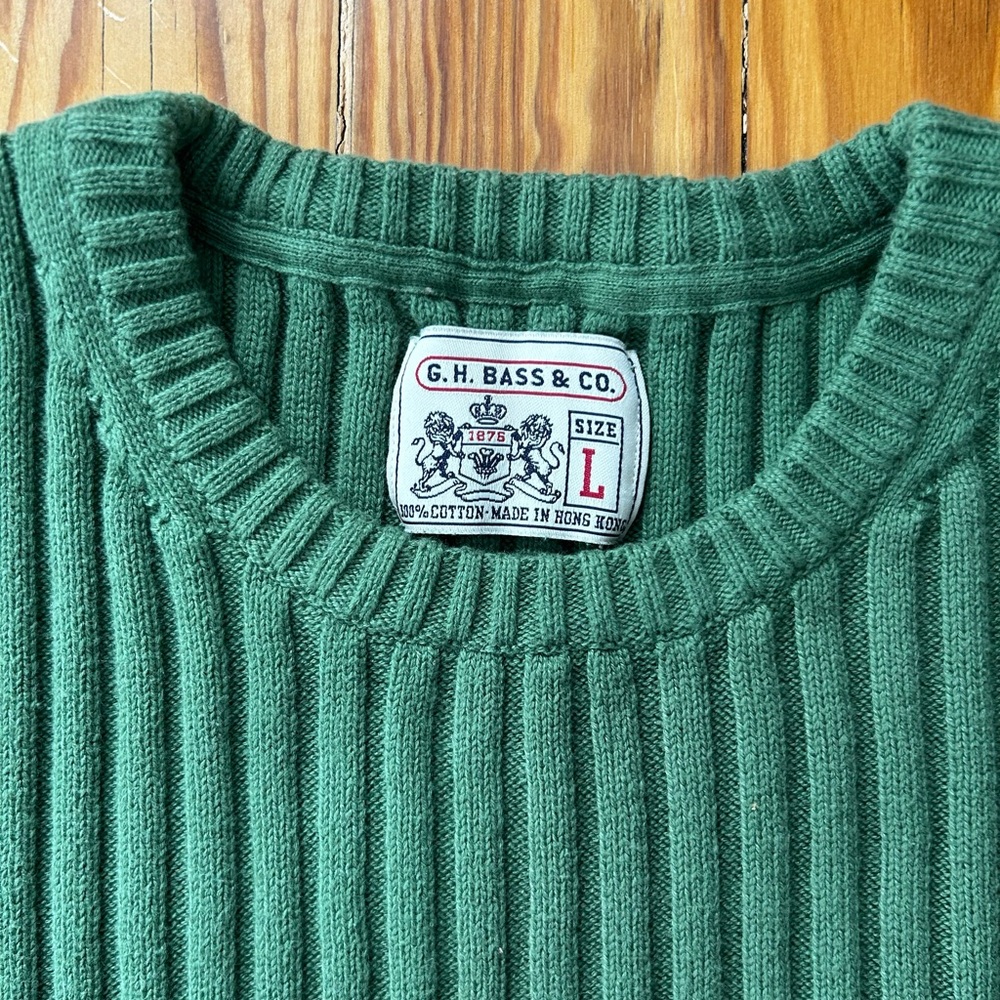 Green Ribbed Sweater - Picture 2 of 2